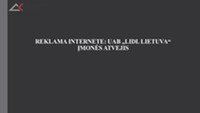 Reklama internete: UAB „lidl Lietuva“ įmonės atvejis 1
