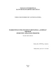 Marketingo strategijos sportinėms prekėms 1