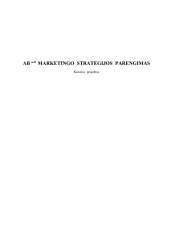 Marketingo strategijos rengimas 1