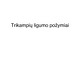 Trikampio lygumo požymiai