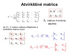 Atvirkštinė matrica skaidrės 1