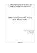 Differential equations for finance Black-Scholes model