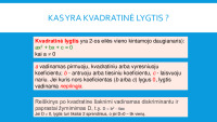 Kvadratinės lygtys skaidrės 2