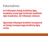 Atvirkštinė Pitagoro teorema ir trikampio nelygybė 2