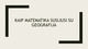 Matematikos ir geografijos ryšys