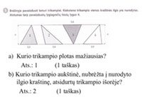 Perimetras, plotas Kontrolinio darbo 1 variantas 2
