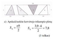 Perimetras, plotas Kontrolinio darbo 1 variantas 3