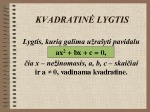 Kvadratinės lygtys 2
