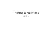 Trikampio aukštinės 1