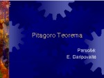 Pitagoro Teorema pristatymas 1