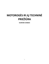 Motorogės ir jų techninė priežiūra 1