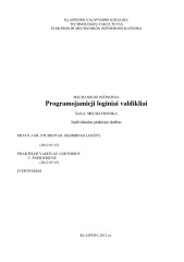Programojamieji loginiai valdikliai 1