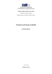 Transporto priemonių mechanika: Transporto priemonių mechanikos kursinio darbo skaičiavimai 1