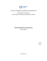 Pjovimo procesai ir įrankiai Tekinimas 1