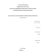 Senų ir pagyvenusių žmonių psichologiniai pokyčiai 1