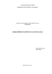 Geriatrinio paciento slaugos planas Subjektyvus paciento tyrimas 1