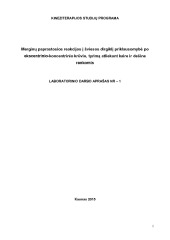 Merginų paprastosios reakcijos į šviesos dirgiklį priklausomybė po ekscentrinio - koncentrinio krūvio, tyrimą atliekant kaire ir dešine rankomis 1