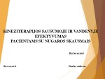 Kineziterapijos sausumoje ir vandenyje efektyvumas pacientams su nugaros skausmais 1