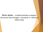 Kineziterapijos sausumoje ir vandenyje efektyvumas pacientams su nugaros skausmais 3