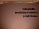 Hipokratas medicinos mokslo pradininkas