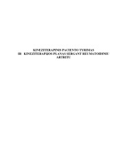 Kineziterapinis paciento tyrimas ir kineziterapijos planas sergant reumatoidiniu artritu 1