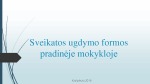 Sveikatos ugdymo formos pradinėje mokykloje 1