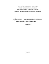 Dažniausios vaikų infekcinės ligos, jų diagnostika, profilaktika 1