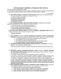 Citologijos tarpinio atsiskaitymo testas 1