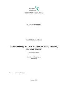 Darbuotojų sauga radiologinių tyrimų kabinetuose 1