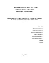 Kineziterapija po kelio priekinio kryžminio raiščio plyšimo bei rekonstrukcinės operacijos 1
