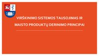 Virškinimo sistemos tausojimas ir maisto produktų derinimo principai 1