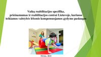 Vaikų reabilitacija skaidrės 1
