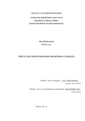 Nervų ligų kineziterapijos praktikos ataskaita 1