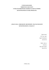 Vidaus ligų, chirurginė, ortopedinė, traumatologinė kineziterapijos ataskaita 1