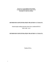 Bendrosios kineziterapijos praktikos ataskaita 1