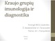 Kraujo grupių imunologija ir diagnostika