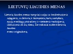 Lietuvių liaudies menas 1