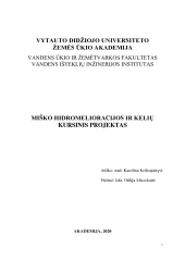 Regioninio padalinio miško sausinimo projektas 1