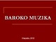 Baroko muzika