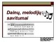 Dainų melodijos savitumai