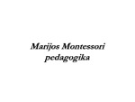 Marijos Montessori pedagogika 2