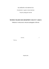 Šeimos tradicijos reikšmė ugdant vaikus 1