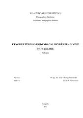 Etnokulltūrinis ugdymas 1