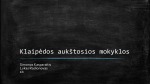 Klaipėdos aukštosios mokyklos 1