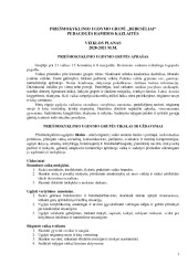 Priešmokyklinio ugdymo grupės „Debesėliai“ veiklos planas 1