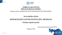 Ikimokyklinio ugdymo institucijos programos pristatymas 1