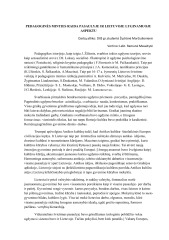 Pedagoginės minties raida Lietuvoje ir pasaulyje lyginamuoju aspektu 1