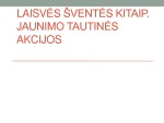 Laisvės šventės kitaip: Jaunimo tautinės akcijos 1