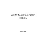 What makes a good citizen? 1