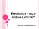 Emigracija - ką ji reiškia Lietuvai?